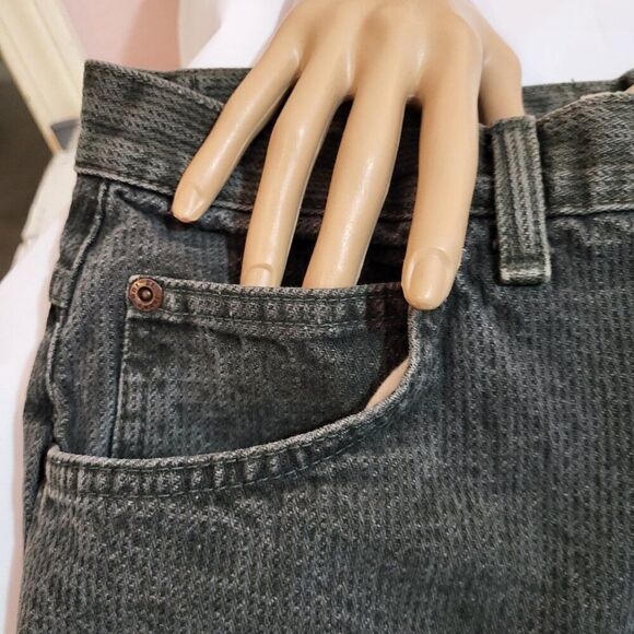 St John's Bay, Like New, Green Corduroy Women's Jeans, Size 14 - Picture 7 of 11